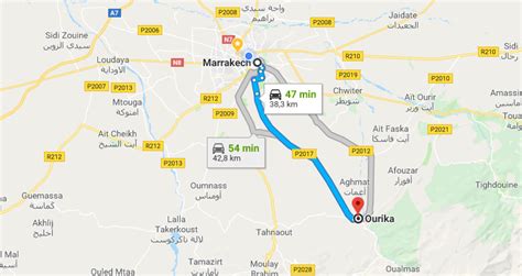 ourika marrakech maps